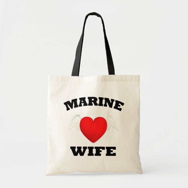 Bolso De Tela Marine Wife (Frente)