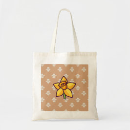 Bolso De Tela MARINOS | Diseño floral de Brown Boho Tote Bag