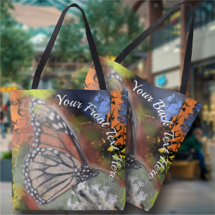 Bolso De Tela Mariposa abstracta