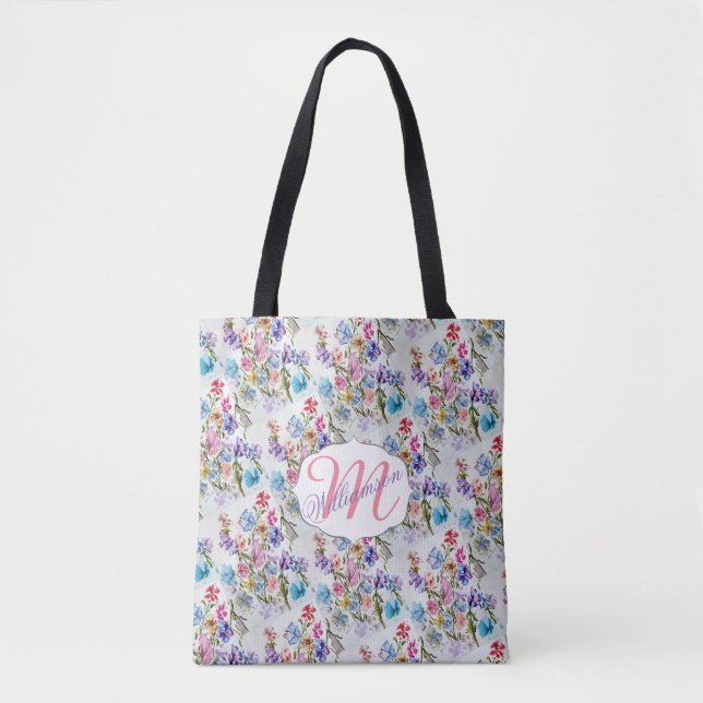 Bolso De Tela Mariposa acuarela caprichosa (Anverso)