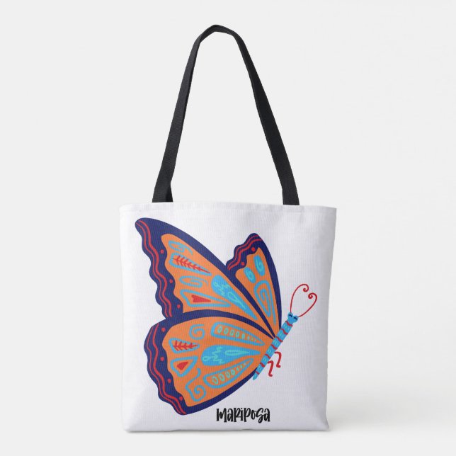Bolso De Tela Mariposa Alebrije (Reverso)
