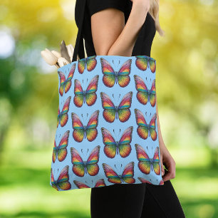 Bolso De Tela Mariposa arcoiris