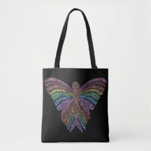 Mariposa arcoiris (negro) - Tote