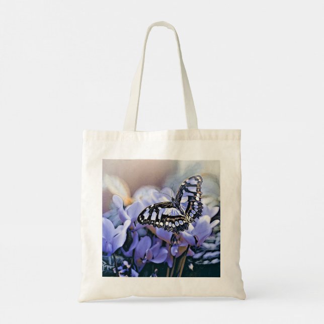 Bolso De Tela Mariposa azul (Reverso)