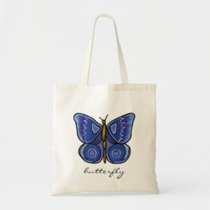 Bolso De Tela Mariposa azul