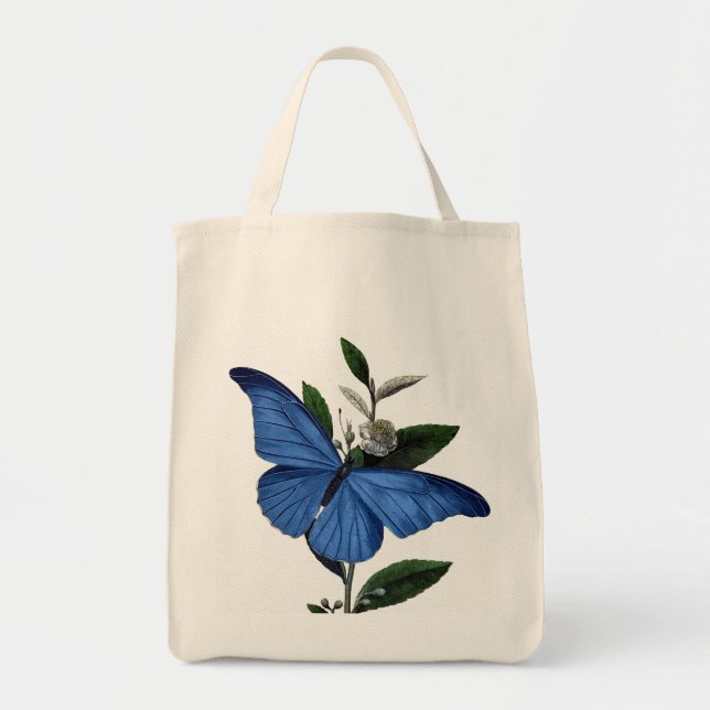 Bolso De Tela Mariposa azul (Frente)