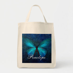 Bolso De Tela Mariposa azul de alegría y suerte