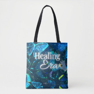 Bolso De Tela mariposa azul estética caprichosa Cita de inspirac