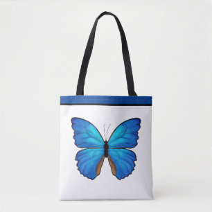 Bolso De Tela Mariposa azul morfo con nombre