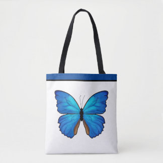 Bolso De Tela Mariposa azul morfo con nombre