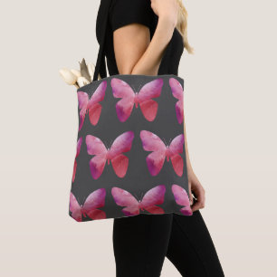 Bolso De Tela Mariposa capilar rosa
