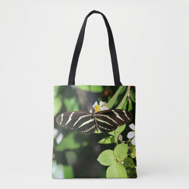 Bolso De Tela Mariposa cebra (Anverso)
