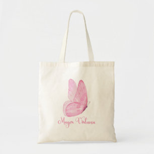 Bolso De Tela Mariposa color rosa mariposa mujer virtuosa
