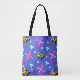 Bolso De Tela Mariposa colorida