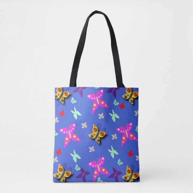 Bolso De Tela Mariposa colorida (Anverso)