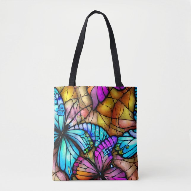 Bolso De Tela Mariposa colorida (Anverso)