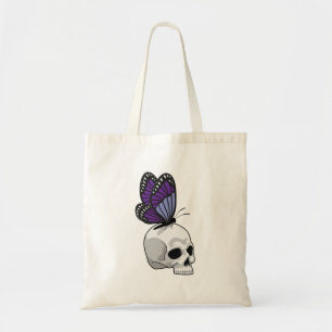 Bolso De Tela Mariposa con cráneo