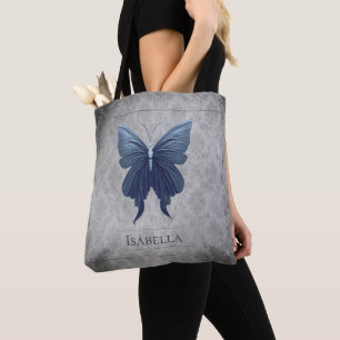 Bolso De Tela Mariposa con manchas azules