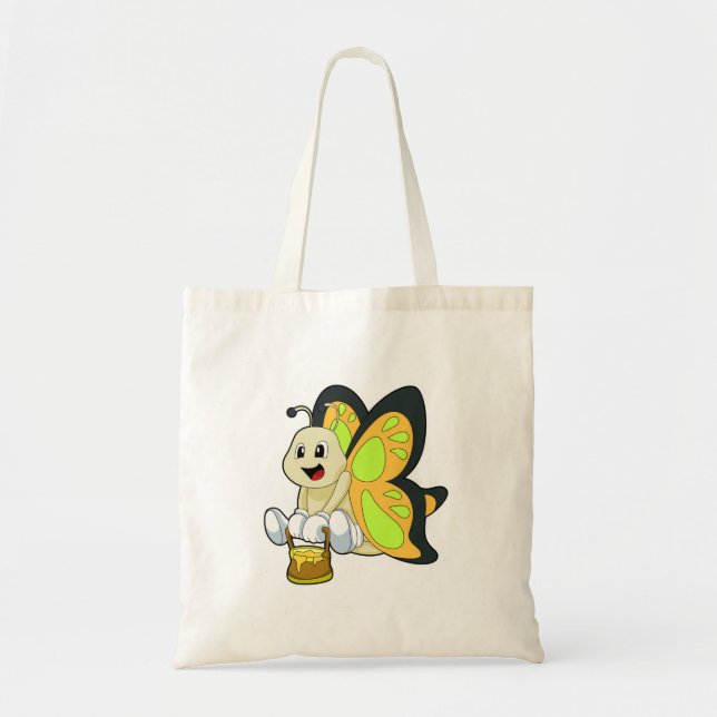 Bolso De Tela Mariposa con miel (Frente)