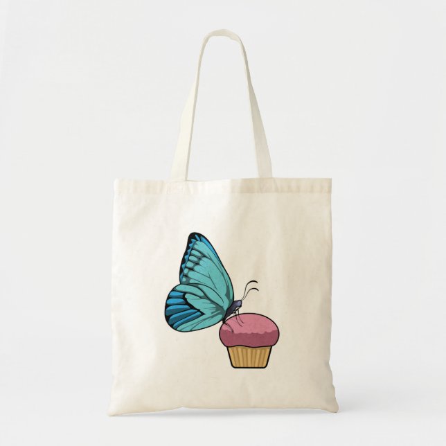 Bolso De Tela Mariposa con Muffin (Frente)