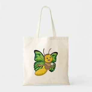 Bolso De Tela Mariposa con taza de café
