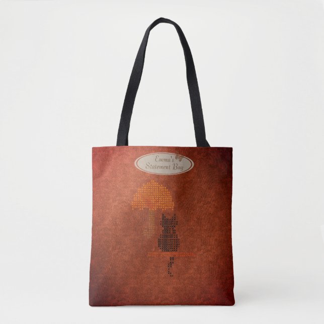 Bolso De Tela Mariposa Cuta (Anverso)
