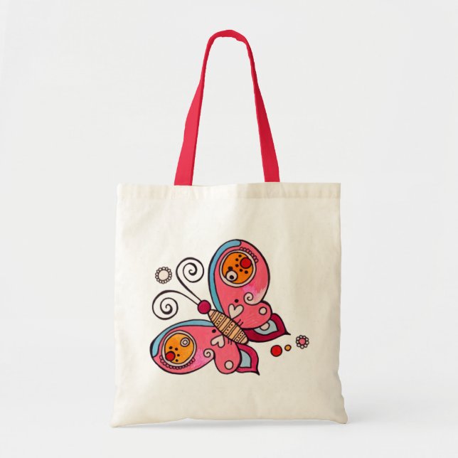 Bolso De Tela Mariposa de amor (Frente)