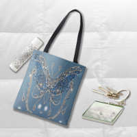 Mariposa de Bling, espuma azul y plata