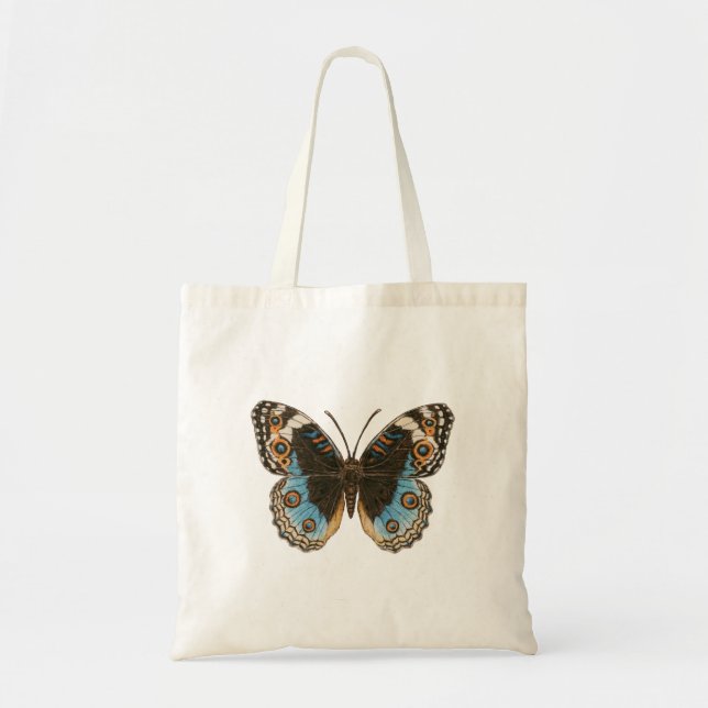 Bolso De Tela Mariposa de Blue Pansy (Frente)
