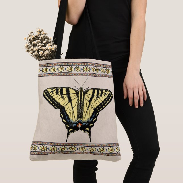 Bolso De Tela Mariposa de cola de cerda amarilla del suroeste (Detalle)