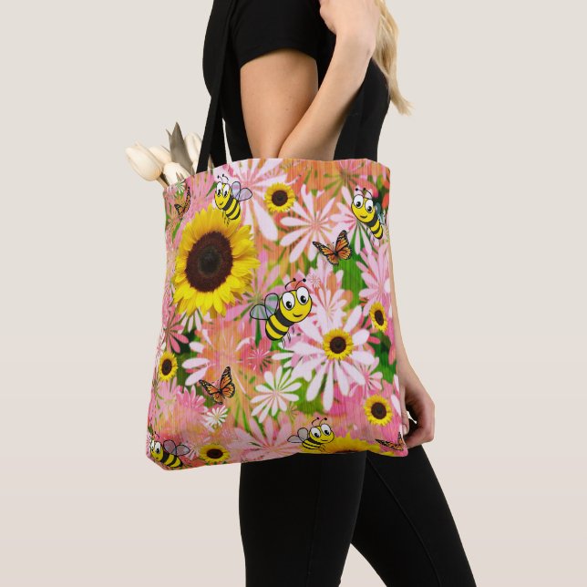 Bolso De Tela Mariposa de girasol BumblebeeTote (Detalle)