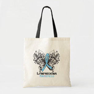Bolso De Tela Mariposa de la conciencia de Lymphedema