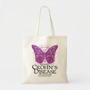 Bolso De Tela Mariposa de la enfermedad de Crohn