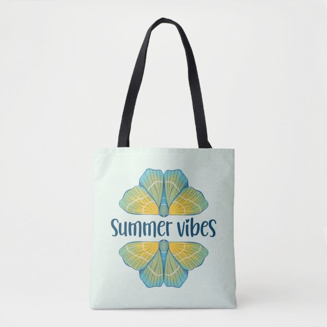 Bolso De Tela Mariposa de la Vibes de Verano (Anverso)