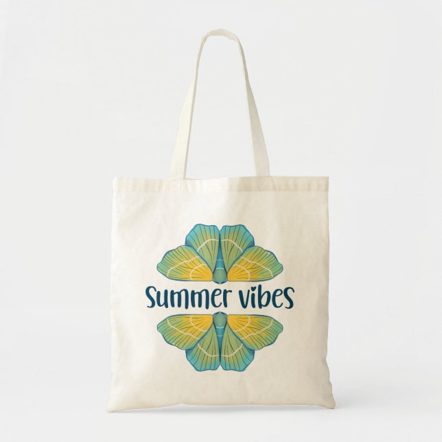 Bolso De Tela Mariposa de la Vibes de Verano (Frente)