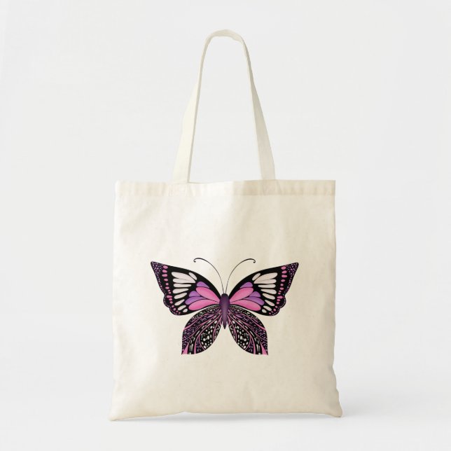 Bolso De Tela Mariposa de luz negra (Frente)