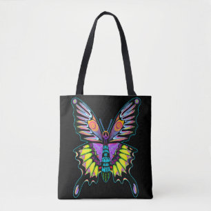 Bolso De Tela Mariposa de paz psicodélica