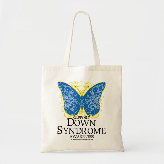 Bolso De Tela Mariposa de Síndrome de Down (Frente)