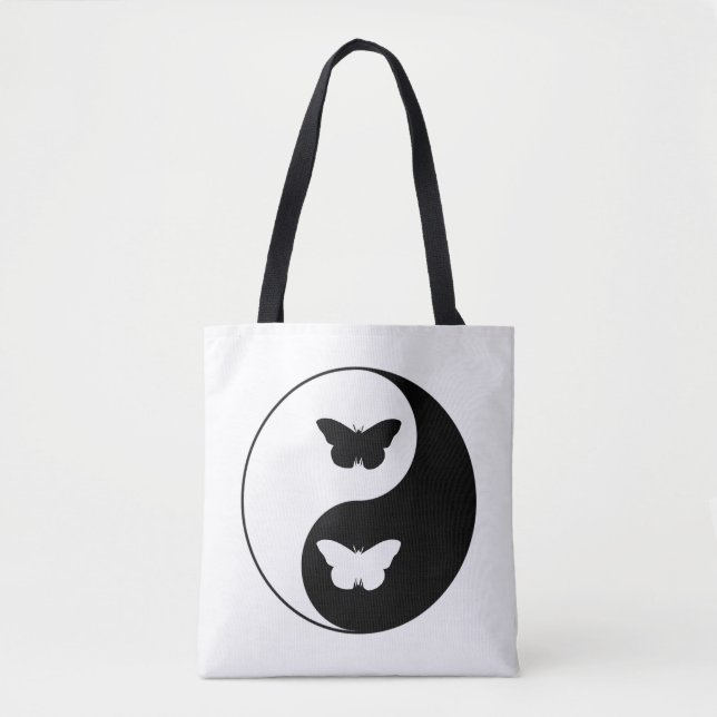 Bolso De Tela Mariposa de Yin Yang (Anverso)