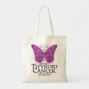 Bolso De Tela Mariposa del cáncer de tiroides