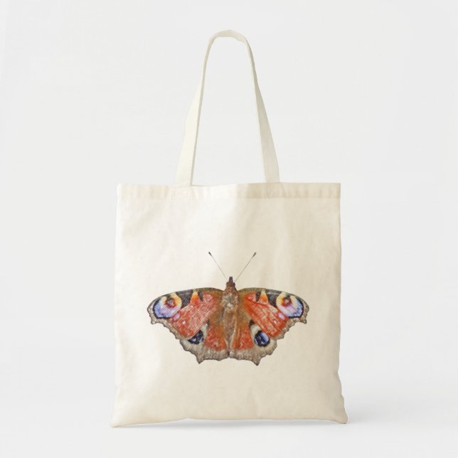Bolso De Tela mariposa descolorada (Frente)