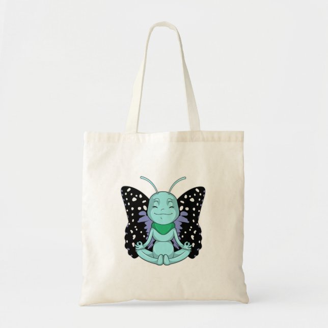 Bolso De Tela Mariposa en las piernas de streaming de yoga (Frente)