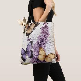 Bolso De Tela Mariposa Floral