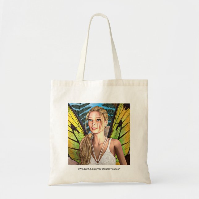 Bolso De Tela Mariposa Hada (Frente)