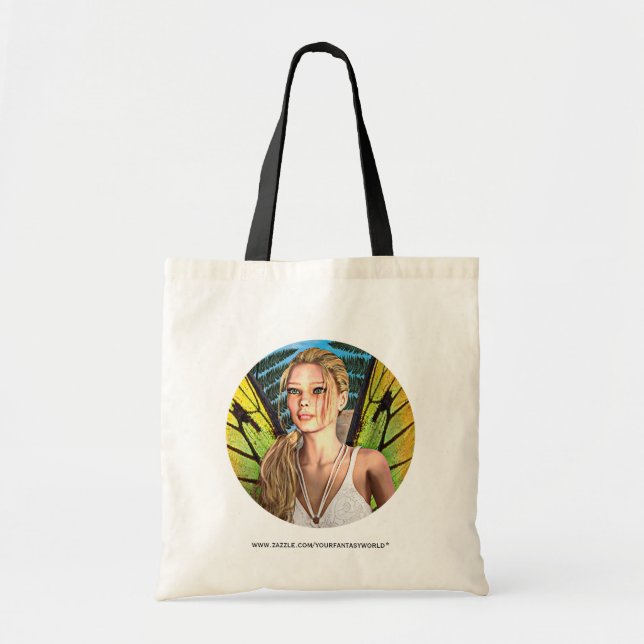 Bolso De Tela Mariposa Hada (Frente)