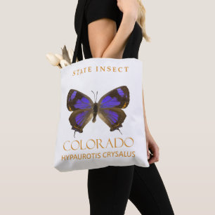 Bolso De Tela Mariposa Hairstreak Insecto del Territorio de Colo