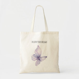 Bolso De Tela Mariposa Lavanda Sueños Pistacho Libélula