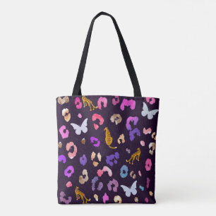 Bolso De Tela Mariposa leopardo negro