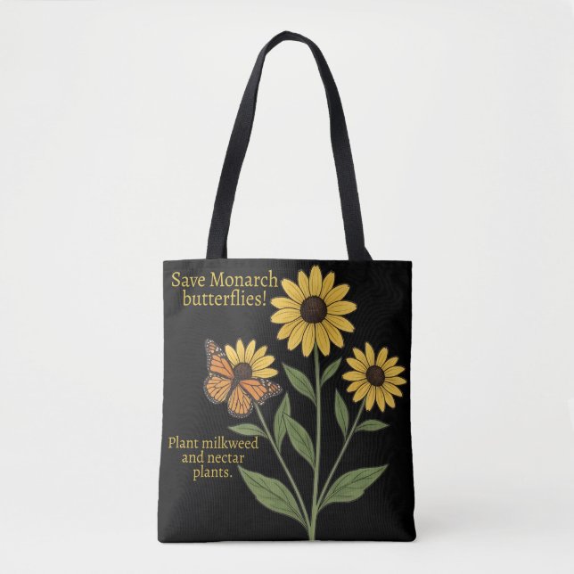 Bolso De Tela Mariposa Monarca (Anverso)