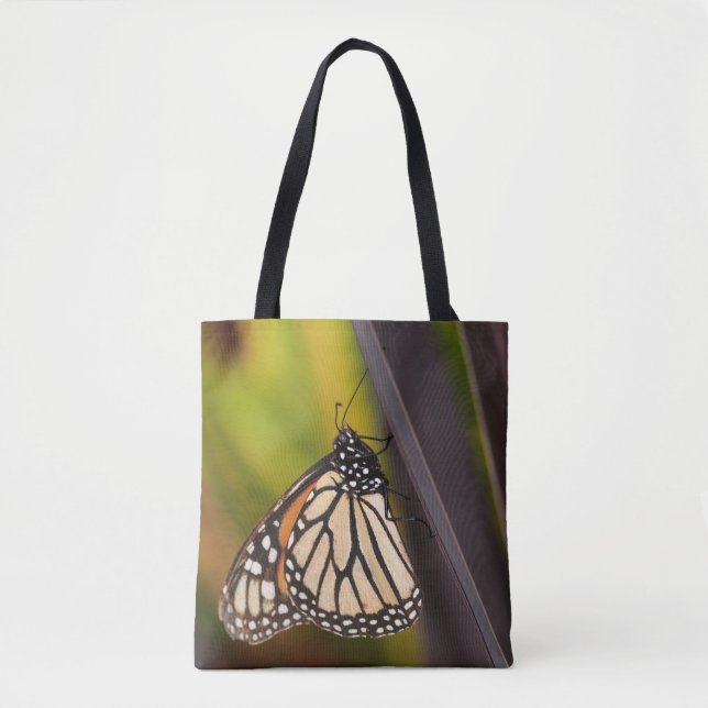 Bolso De Tela Mariposa monarca en Agave (Anverso)